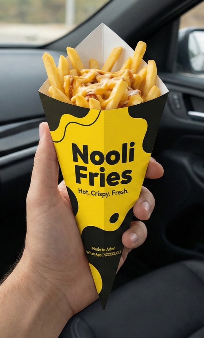 Nooli Fresh Fries Yellow Packaging